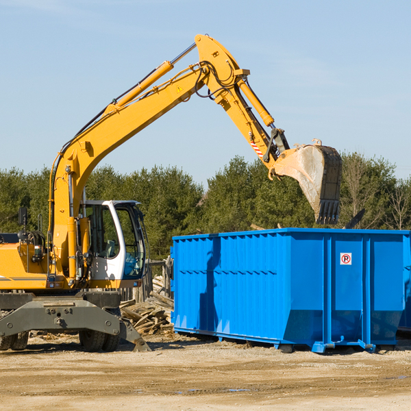 are there any restrictions on where a residential dumpster can be placed in Bentonville